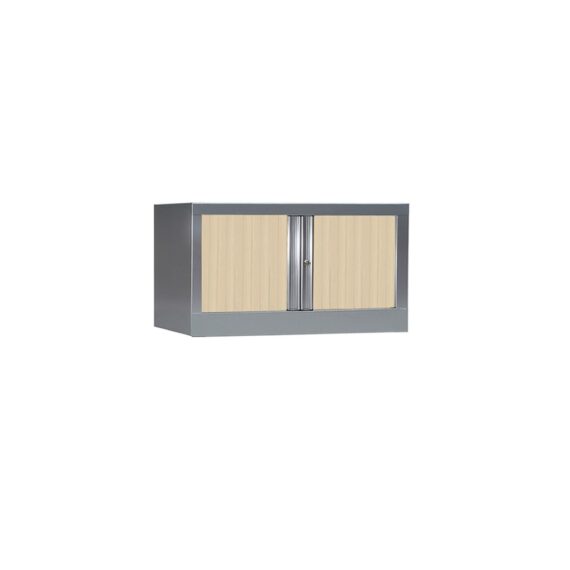 Armoire de bureau Série PLUS structure aluminium et rideaux érable h44 l80
