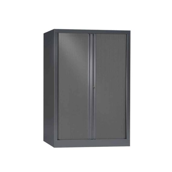 Armoire Série PLUS structure et rideaux anthracite h136 l100