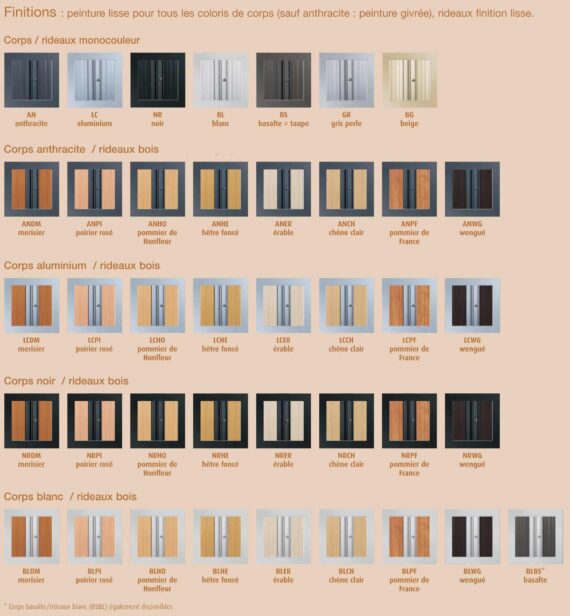 Série d'armoire à rideaux PLUS à 41 coloris