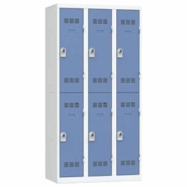 Vestiaire sport 6 cases Largeur 900 coloris Rouge