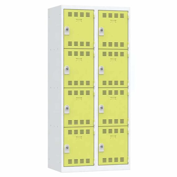 Vestiaire 4 cases 2 colonnes Largeur 400 coloris Anis