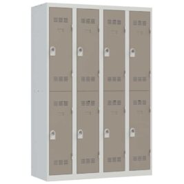 Vestiaire sport 8 cases Largeur 1200 coloris Taupe