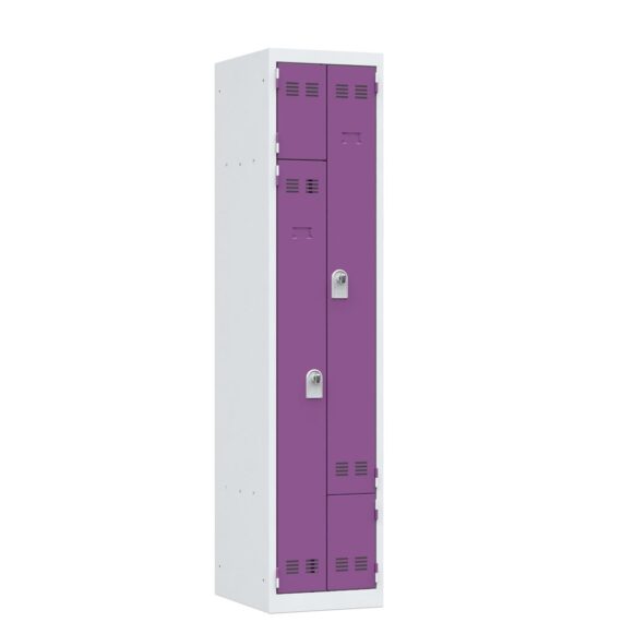Vestiaire en l prune 2 cases