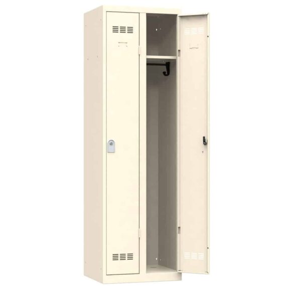 vestiaire de bureau 2 cases beige