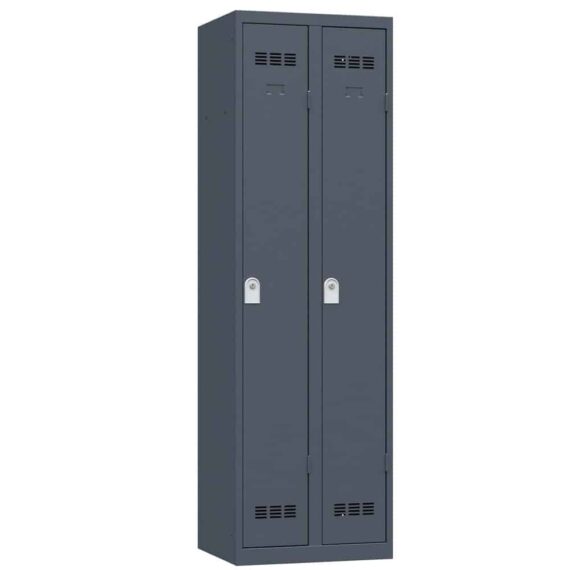 vestiaire de bureau 2 cases anthracite