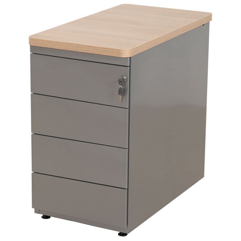 Caisson Hauteur Bureau  4 tiroirs - Dessus mélaminé