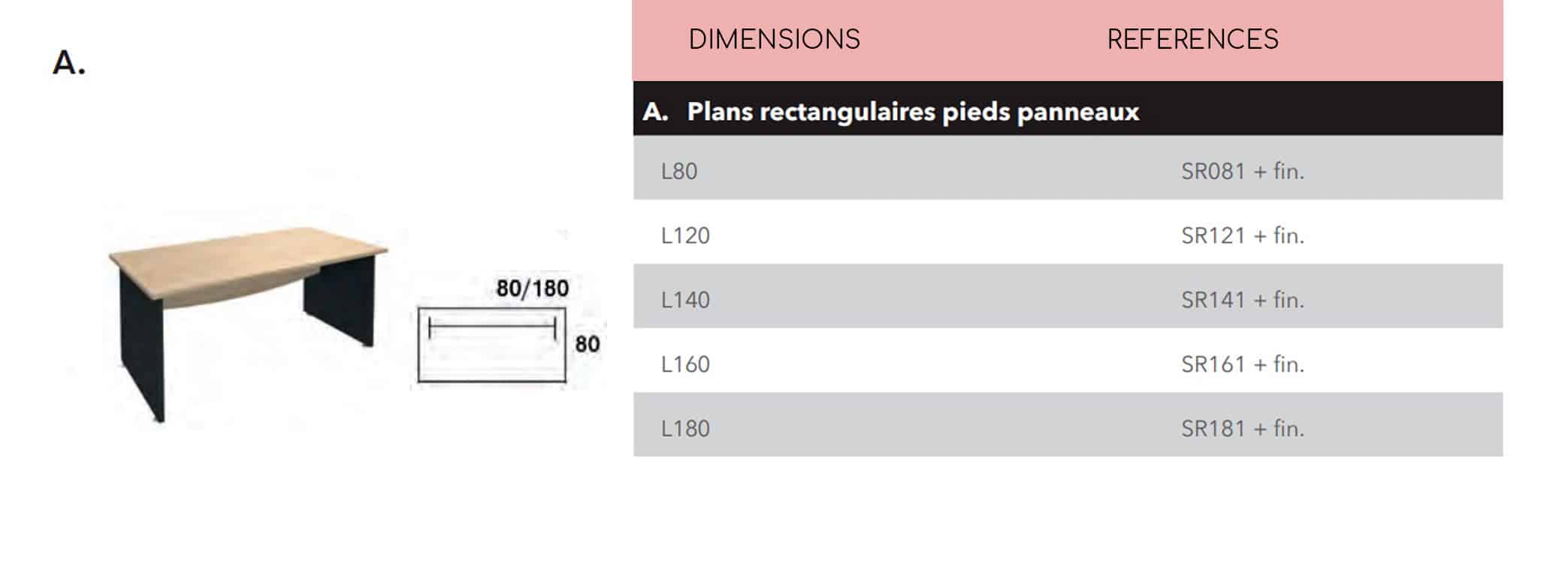 Bureau Dualia Plans Rectangulaires