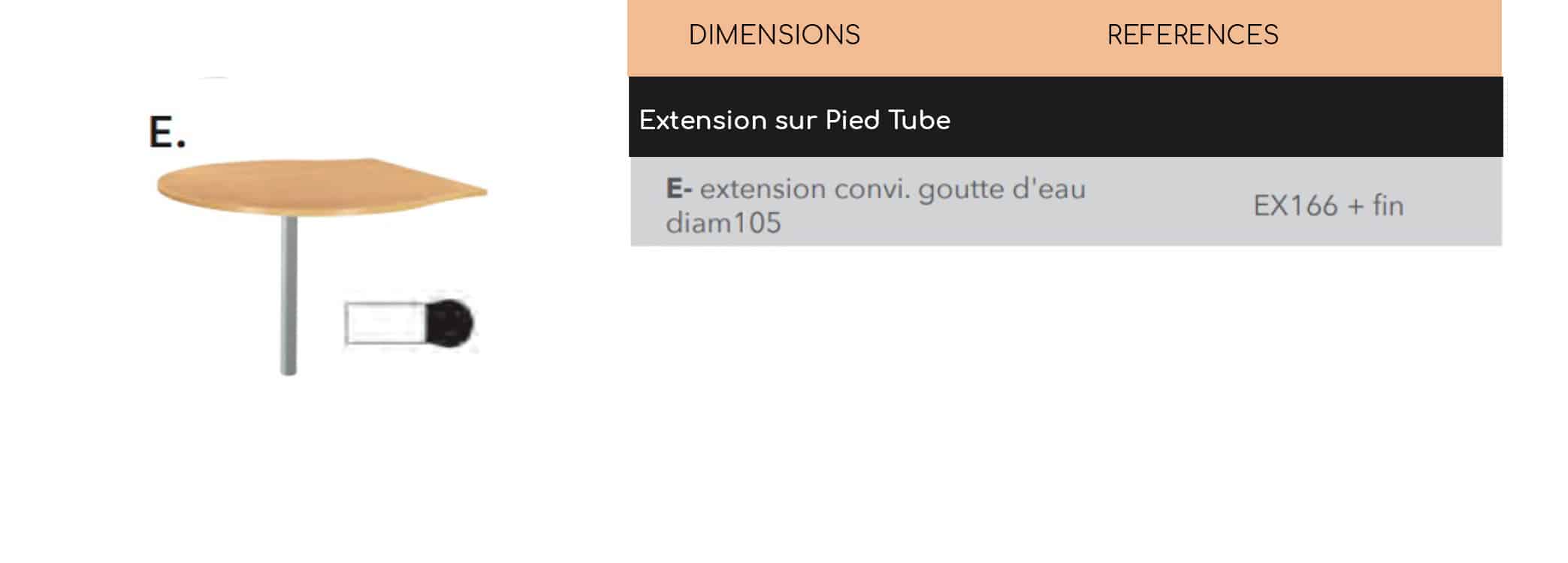 Bureau Simple Extension Goutte d Eau Gamme Esprima