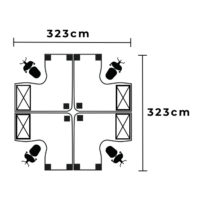 Schema Bureau Ilot de Travail sur Caisson Gamme Esprima